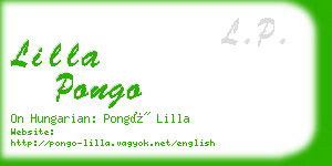 lilla pongo business card