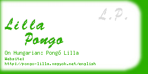 lilla pongo business card